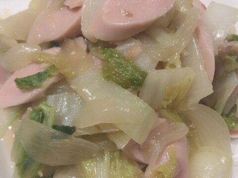 白菜と魚肉ソーセージの中華炒め♡